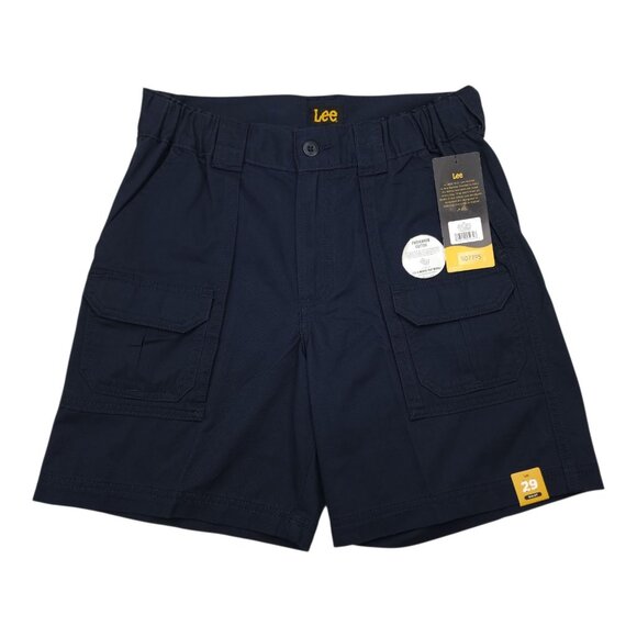 Lee Mens River Navy Cargo Shorts Size 29 100% Cotton LIghtweight - Picture 12 of 12